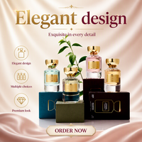 Flacon en verre cylindrique vide pour huile de parfum avec pulvérisateur à pompe 50ml 100ml 250ml, surface sérigraphiée, emballage en boîte