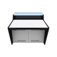 Poste de travail multi-personnes personnalisé avec console de contrôle réglable, bureau vertical moderne en métal