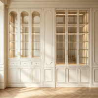 Meuble de salon modulaire en bois massif, moderne, durable et écologique, avec 5 tiroirs et compartiments