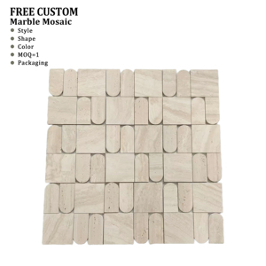 SUCCESS S040 Mosaïque de marbre personnalisée en usine, 10 mm, forme irrégulière, pour la maison, l'hôtel, la chambre, la cuisine, la salle de bain - Product Image 1