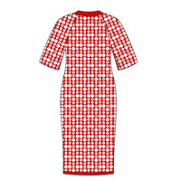 Robes pull personnalisées pour femmes, grandes tailles, amples, tricotées, à manches longues, col rond, imprimées, décontractées, à pois, pour l'automne