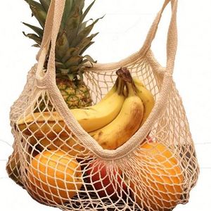 Grand sac de marché en coton crocheté, sac de shopping en tricot - Product Image 1