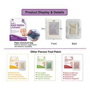 Lavender <strong>Detox</strong> <strong>Foot</strong> Pads Vitamin and Herbal Infused 2-in-1 Improved Sleep Stress Relief and Toxin Removal <strong>Foot</strong> <strong>Patch</strong> - Product Image 2