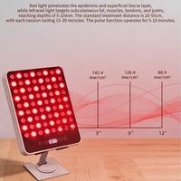 Panel de Terapia de Luz Roja Infrarroja REDSKY Desktop Face 660nm 850nm con 72 LED, Función de Calentamiento y Base Giratoria de 360 Grados
