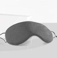 2025 meilleur masque pour les yeux de voyage occultant doux suspendu oreille couverture pour les yeux avec sangle élastique glace soie tricot technique de sommeil couleur noire