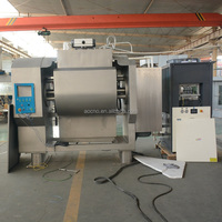 Mezcladora Industrial Horizontal al Vacío para Línea Automática de Hamburguesas, Capacidad Máxima 450kg, Mezcladora para Fábrica de Panadería