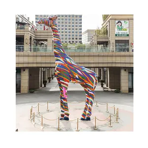 Escultura de Jirafa de Tamaño Real Personalizada de Fábrica <span class=keywords><strong>para</strong></span> Decoración de Centros Comerciales, Escultura Artística <span class=keywords><strong>para</strong></span> Exteriores - Product Image 1