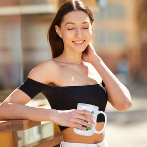 Spedizione gratuita tazze da birra da tè a bocca larga 15 Oz con sublimazione creativa tazza da <span class=keywords><strong>caffè</strong></span> bianco in ceramica Set con manico da viaggio - Product Image 5