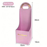 Boîte à fleurs avec poignée, estampage doré, boîtes cadeaux pour fleurs, boîte pour bouquet de fleurs, boîte pour arrangement floral, emballage cadeau pour fleuristes
