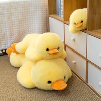 3 Größen Flauschiges Gelbes Liegendes Enten-Plüschkissen Weiches Langes Gefülltes Kleines Enten-Schlafkissen für Sofa Kindergeburtstag Geschenk