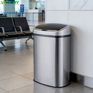 Cubo de Basura Automático de Acero Inoxidable de Gran Capacidad (50, 60, 70L) con Sensor para Cocina y Lugares Públicos, Cubo de Basura Rectangular para el Hogar - Product Image 1