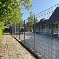 Valla de Seguridad Decorativa para Jardín y Patio, de PVC y Alambre Galvanizado |   Malla Metálica Cuadrada para Exteriores, Anticorrosiva, Soldada, Plegada y Cortada