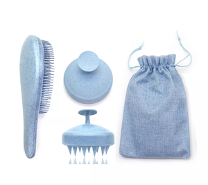 Cepillo de pelo <span class=keywords><strong>para</strong></span> desenredar, masajeador de cuero cabelludo, champú, cabeza de silicona, logo - Product Image 4