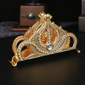 Porte-serviettes vertical de luxe de style européen, créatif et léger, boîte à mouchoirs en métal, pince à essuie-tout pour table de <span class=keywords><strong>mariage</strong></span>, nouveau design - Product Image 2