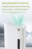 Diffuseur d'arômes mural modèle F200 pour la maison, l'hôtel et l'usage commercial ; Contrôle intelligent Bluetooth Wi-Fi ; Parfums variés ; Eau