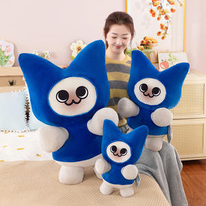 Nouveau mignon adorable chat jouets en peluche chaton bleu jeter oreillers vêtements chat monstre <span class=keywords><strong>chasseur</strong></span> peluche poupées pour enfants personnalisé pas cher - Product Image 3