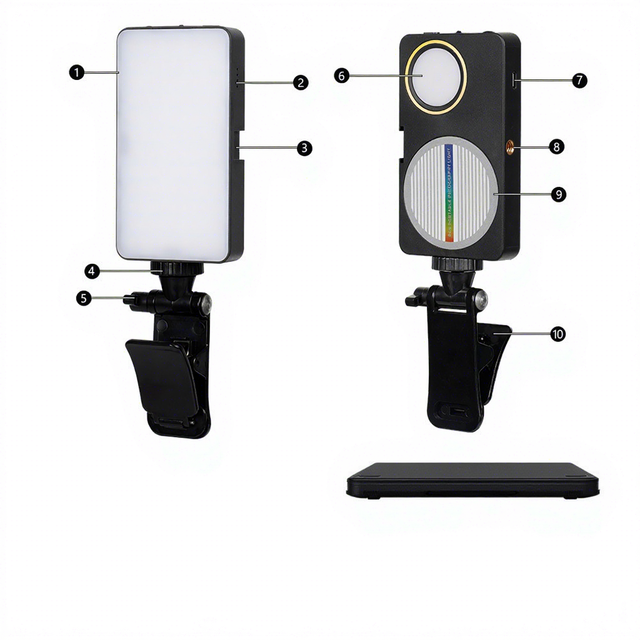 N20 Portable Pocket LED DualSided Magnetic Adhesive Lighting Device RGB FullColor Video Photography Constant Lighting Switch