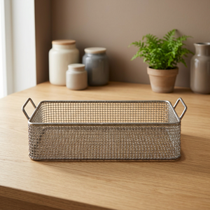 Panier en maille d'acier inoxydable 240 x 258 x 50 mm, base pour instruments chirurgicaux, approuvé CE ISO - Product Image 2