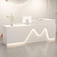 Nouvelle Arrivée - Bureau d'Accueil Moderne en Marbre Vert pour Salle de Sport - Design Haut de Gamme et Luxe Léger