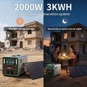 SHENHAUR War Survival <b>Solar</b> <b>Generator</b> 2.2KWH 1500W 220V Portable Station 400W Home Drone Charging Car <b>Solar</b> Charging Rechargeabl - Product Image 1