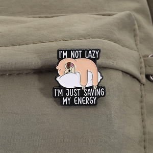 Je ne suis pas timide, je suis juste sélectivement épingle en émail social mignon Animal broche revers Badge bijoux cadeau pour amis Fans - Product Image 3