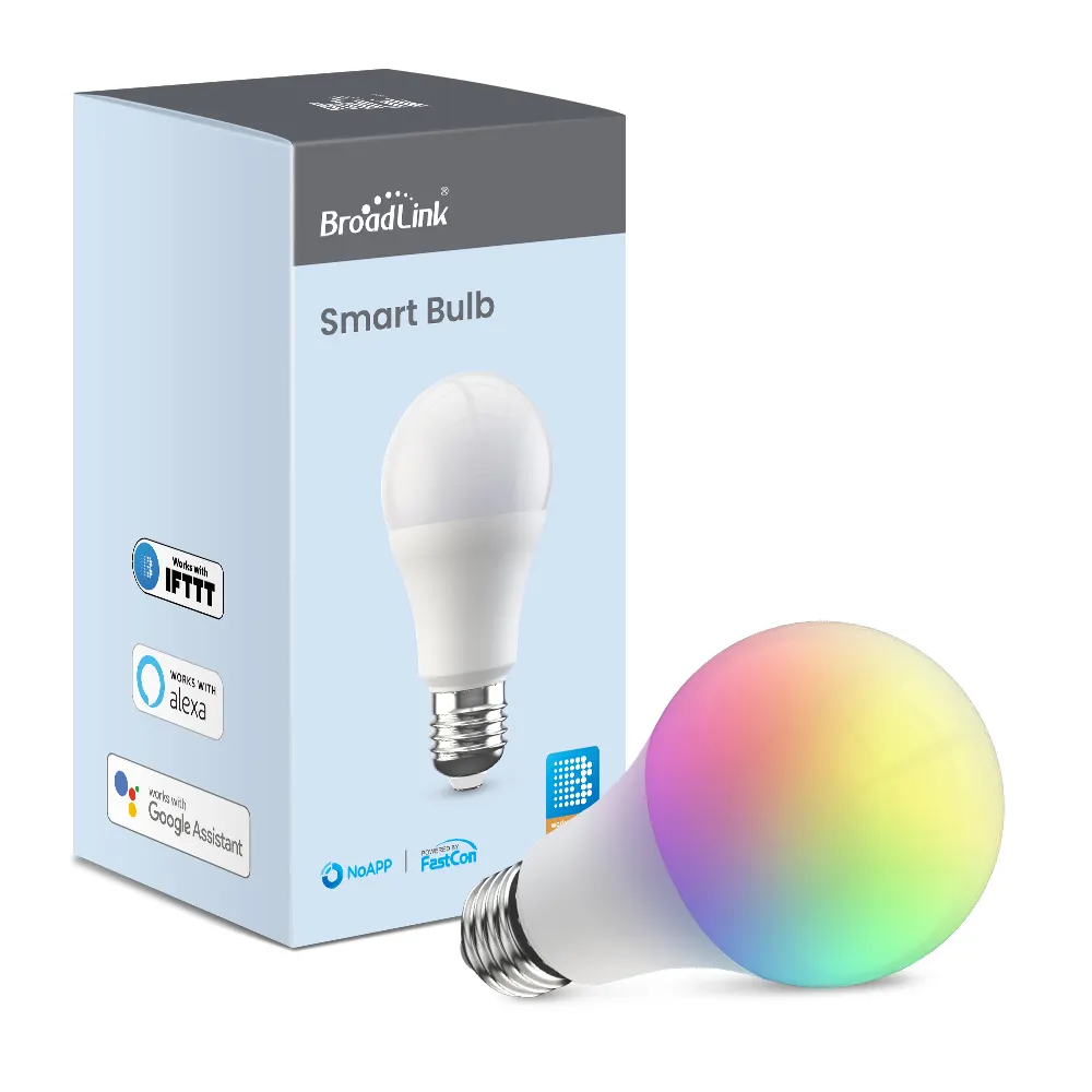 Broadlink LB27 R1 Smart WiFi Light RGB Dimmable Bulb works with Alexa, Google Home, IFTTT