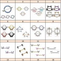 Joyería para Pezones, Piercings, Barras Reutilizables de Silicona, Adhesivos para Pezones, Cubiertas para Senos, Anillos de Cosplay, Protectores de Senos
