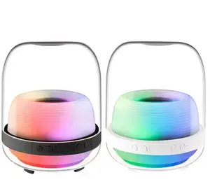 Mini Fashion Design Breathing Light Bluetooth Speaker Portable Subwoofer with USB TF FM Radio Plastic Material