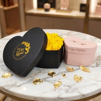 Boîte à fleurs en papier enduit de forme personnalisée, faite à la main, impression personnalisable (laminage mat/brillant, gaufrage à chaud or) pour fleurs