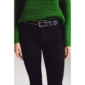 Jean évasé taille haute noir - Product Image 1