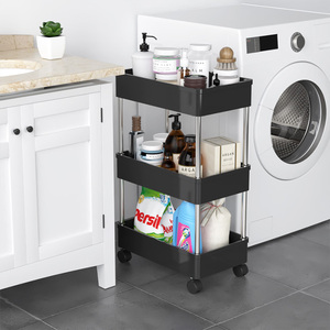 Cestas de almacenamiento giratorias Cesta apilable Organizador de cocina Estante de almacenamiento Cubo Organizador de frutas y verduras Carro carrito - Product Image 3