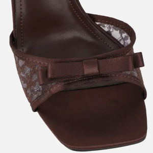 Sandali da Donna Personalizzati con Dettaglio Fiocco in Rete e Tacco a Spillo, Moda Sexy - Product Image 3