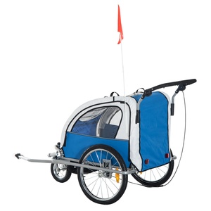 <span class=keywords><strong>Remolque</strong></span> de <span class=keywords><strong>Bicicleta</strong></span> para <span class=keywords><strong>Niños</strong></span>, Doble, Convertible en Cochecito, para Viajes en <span class=keywords><strong>Bicicleta</strong></span>, con Certificado CE, 2 en 1, Plegable, Utilitario - Product Image 3