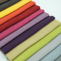 Tissu en lin 100% polyester respirant teint en fil rose rouge 165GSM pour meubles, canapés, coussins, oreillers, textiles de maison