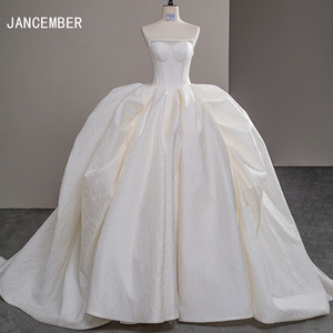 Robe <span class=keywords><strong>de</strong></span> <span class=keywords><strong>mariée</strong></span> <span class=keywords><strong>de</strong></span> style français, épaules dénudées, cœur en satin, robe <span class=keywords><strong>de</strong></span> <span class=keywords><strong>mariée</strong></span> à traîne longue, plis volumineux, robes <span class=keywords><strong>de</strong></span> bal Sfy32 - Product Image 1