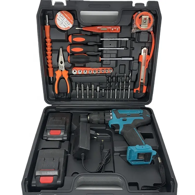 24pcs cordless drill set 21V Portable Rechargeable Wireless Battery Drills Power Cordless Drills