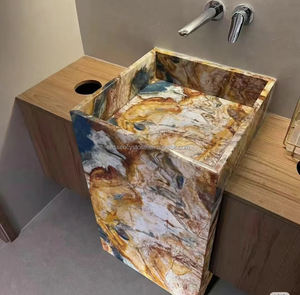 Dalles de quartzite naturel du Brésil Van Gogh Blue Louise et quartzite Portomare pour la décoration murale personnalisée, les comptoirs et les îlots - Product Image 1