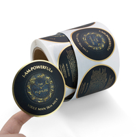 Rouleau d'impression en vinyle personnalisé Étiquettes transparentes adhésives en feuille d'or avec logo personnalisé