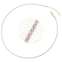 Collier en cordon de nylon tressé réglable, coloré, souple et résistant, fait main, 2,5 mm, pour accrocher des breloques