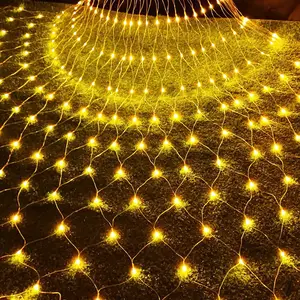 Yeni noel süslemeleri 1.5 M noel ışıkları sıcak dize ışıkları 8 fonksiyon denetleyicisi ile 96 LED ağ ışıklandırma
