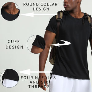 T-shirt Sportive Personalizzate da <span class=keywords><strong>Uomo</strong></span> in Vari Colori, <span class=keywords><strong>Abbigliamento</strong></span> Fitness Semplice e Versatile - Product Image 5