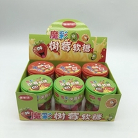 Vente en gros en forme de cheveux fous liquide comestible doux confiture bonbons gelée halal aux fruits aromatisés dans l'emballage de la bouteille