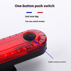 Feu arrière LED rechargeable par USB pour vélo, en plastique, montage sur tige de selle, ensemble de feux arrière pour la conduite nocturne - Product Image 4