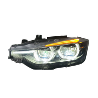 Pièce automobile fumée exclusive SJC V2 pour BMW Série 3 F30 F35, feux avant DRL jaunes et blancs, phare LED bicolore, lampe avant