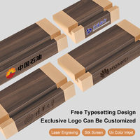 Benutzer definierte Walnuss Desktop Business Lizenz Display Rahmen Tragbare Acryl Zeichen Stand Holz basis Autor isierung Zertifikat Anzeige