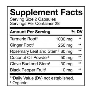 كبسولات الكركم النباتية من إنتاج الشركة الأصلية، 56 كبسولة، تساعد على تعزيز المناعة العامة، وتحتوي على خصائص مضادة للأكسدة - Product Image 2