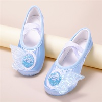 Chaussures de ballet pour filles Chaussures d'acrobatie à talon plat à semelle souple Chaussures de danse classique en satin pour enfants