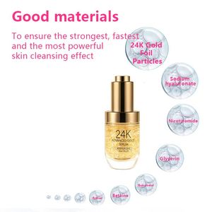 Sérum pour le visage en or 24 carats Réparation des muscles endommagés Hydratation de la peau Amélioration des pores Sérum avec <span class=keywords><strong>bave</strong></span> d'<span class=keywords><strong>escargot</strong></span> Usine cosmétique - Product Image 4
