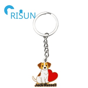 Llavero con colgante de <span class=keywords><strong>cachorro</strong></span> personalizado de fábrica, Llavero de regalo para amantes de los perros, llavero de esmalte de perro <span class=keywords><strong>Jack</strong></span> <span class=keywords><strong>Russell</strong></span> <span class=keywords><strong>Terrier</strong></span> personalizado - Product Image 5