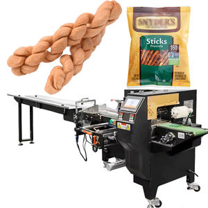 Machine d'emballage à haute vitesse pour bâtonnets de bretzel torsadés assaisonnés, machine d'emballage en flux, machine d'emballage sous film - Product Image 1